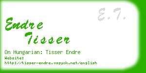 endre tisser business card